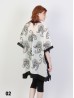 Black And White Paisley Embroidery Kimono